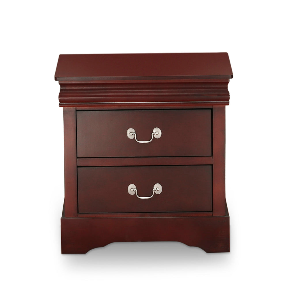 Cozy Queen Walnut Bedroom Set LP03-V5HGNT Includes Elegant Bed and Practical Nightstand Enhancements