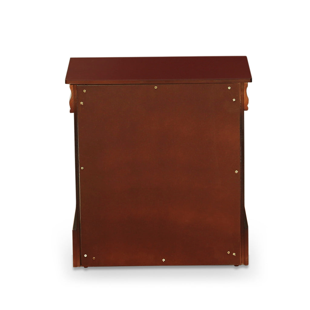 Cozy Queen Walnut Bedroom Set LP03-V5HGNT Includes Elegant Bed and Practical Nightstand Enhancements