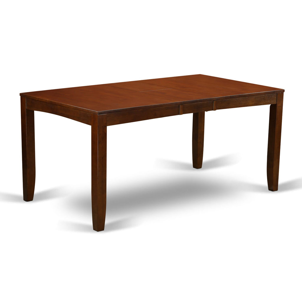 Espresso Dining Set LYFD6-4BO-9D Rectangular Table, 4 Chairs & Bench, with Butterfly Leaf, 6 piece Set