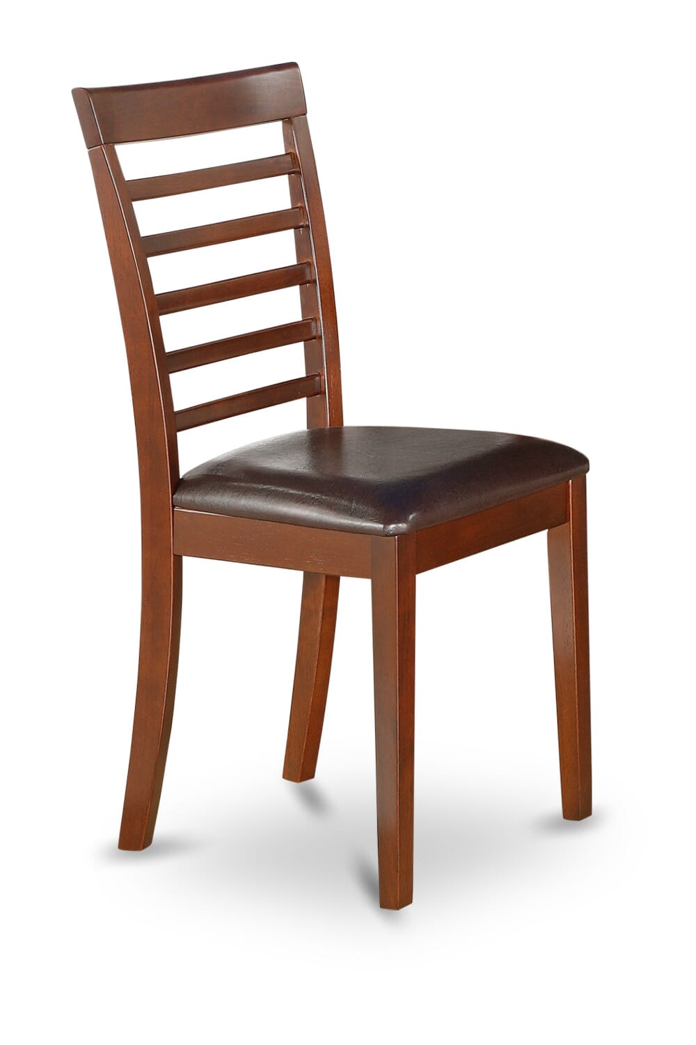 DUML7-LFD-IA Luxe 7 Piece Set Table and 6 Chairs with Leather Accents, Mahogany Style Finish, 36x60
