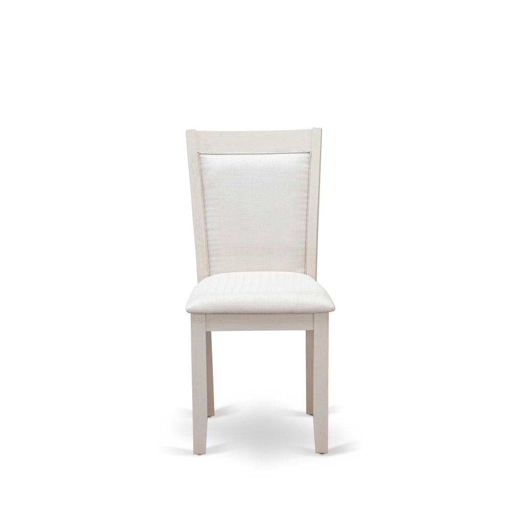 X096M4DIQ-E Dining Ensemble 6-Piece Set with Rectangular Table, X-Legs, Cream Linen Parson Chairs & Bench