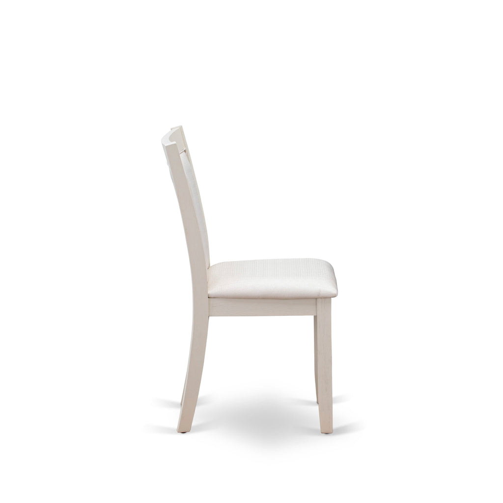 X097MBGT4-Z Classy 9-Piece Dining Set with Rectangular Table and Cream Parson Chairs, 40x72, Multi-tone