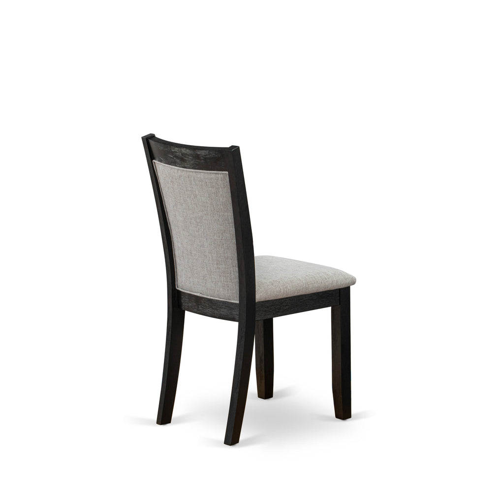 Elegant 3-Piece Dining Ensemble DMMZ3-URI-LE Dropleaf Wooden Table & Shitake Linen Chairs