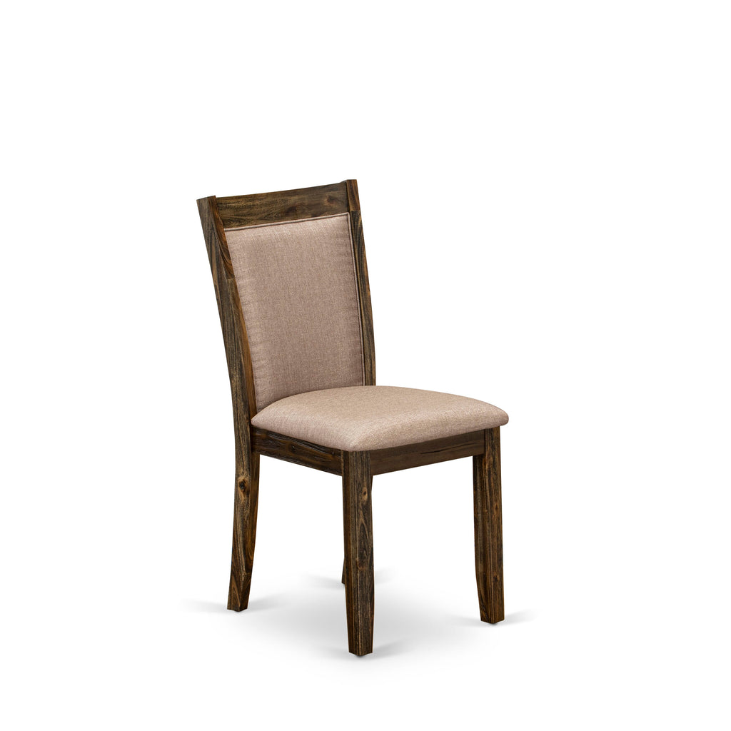 5 Piece Dining Ensemble I3MZ5 in Distressed Jacobean - Round Table and Dark Parson Chairs for Four