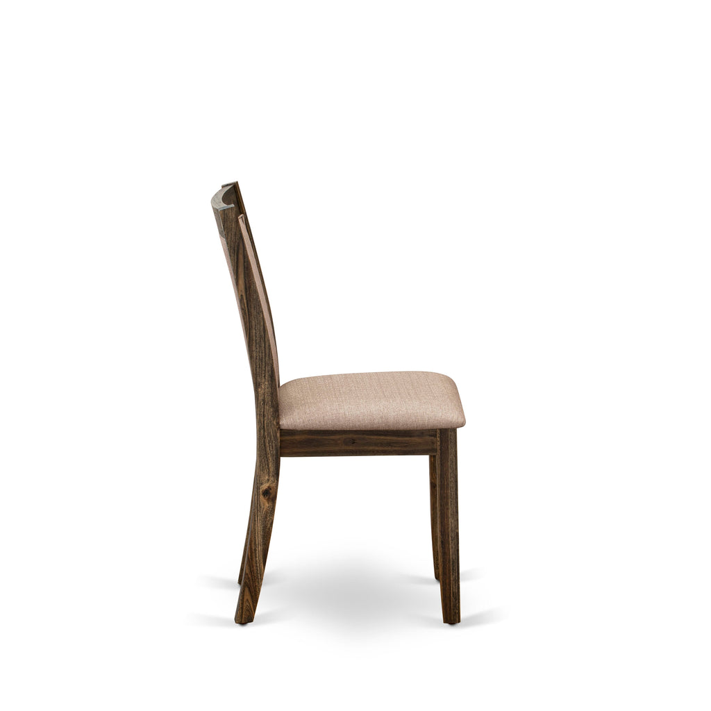 5 Piece Dining Ensemble I3MZ5 in Distressed Jacobean - Round Table and Dark Parson Chairs for Four