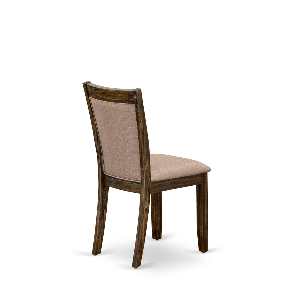5 Piece Dining Ensemble I3MZ5 in Distressed Jacobean - Round Table and Dark Parson Chairs for Four