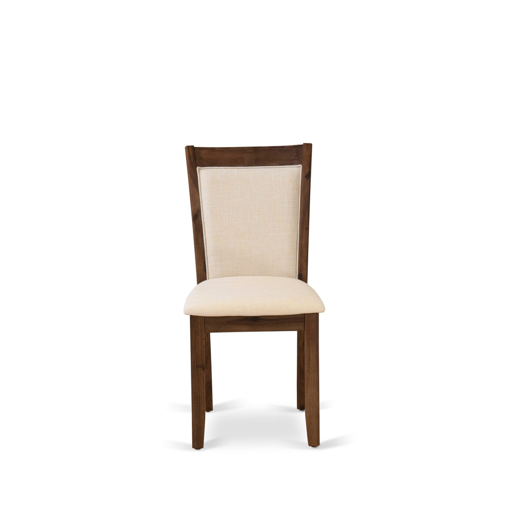 X727M2O5P-9 9-Piece Contemporary Dining Ensemble with Wooden Table & Luxe Upholstered Seats