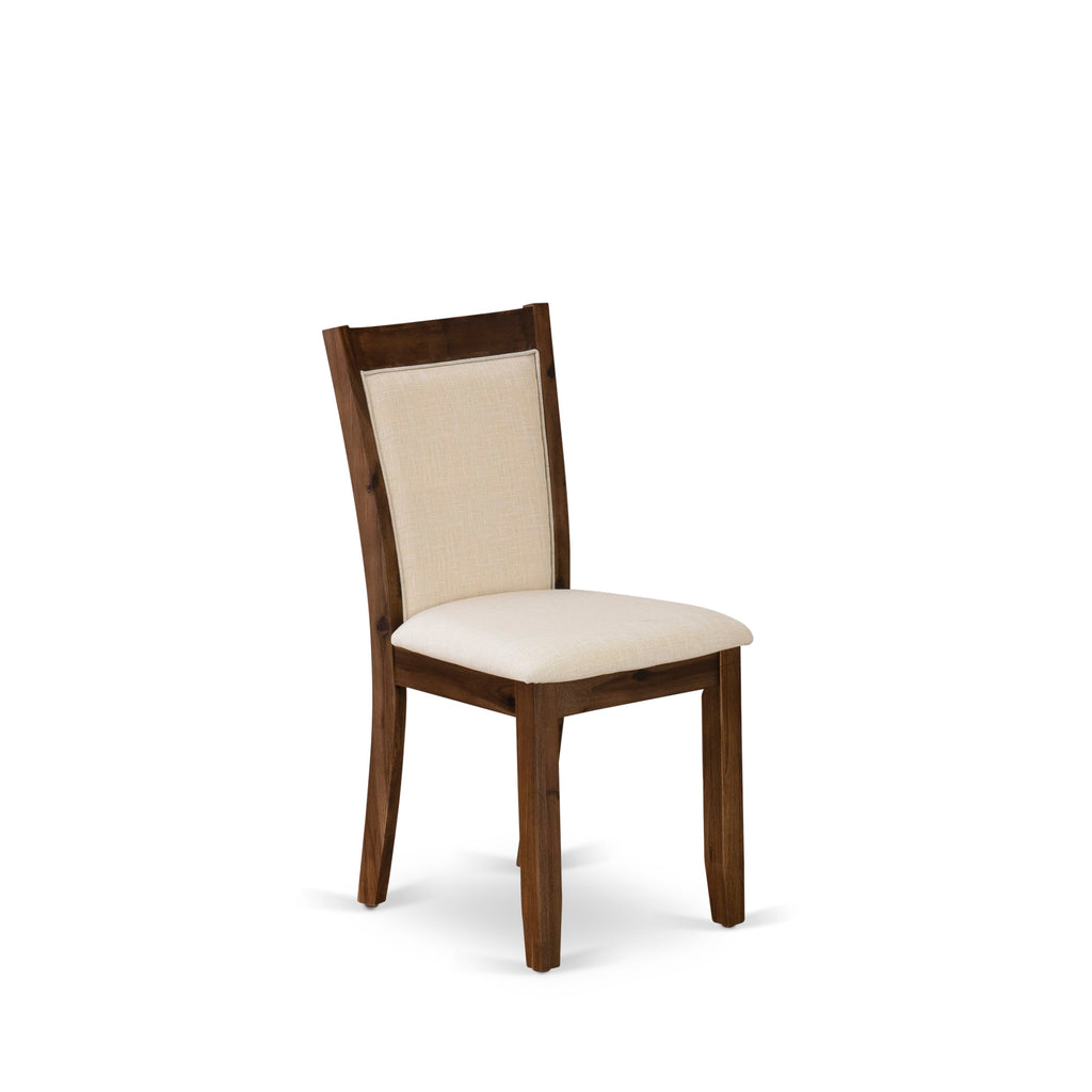 X727M2O5P-9 9-Piece Contemporary Dining Ensemble with Wooden Table & Luxe Upholstered Seats