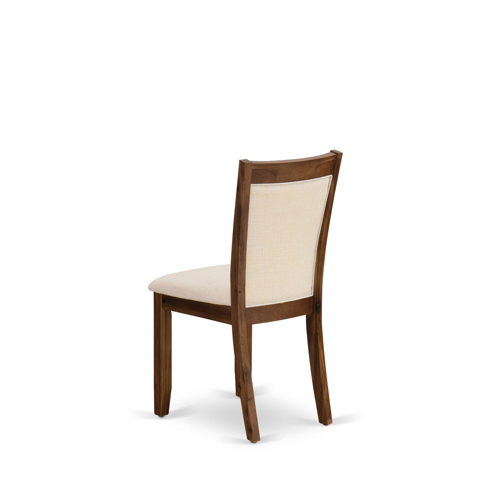 X727M2O5P-9 9-Piece Contemporary Dining Ensemble with Wooden Table & Luxe Upholstered Seats