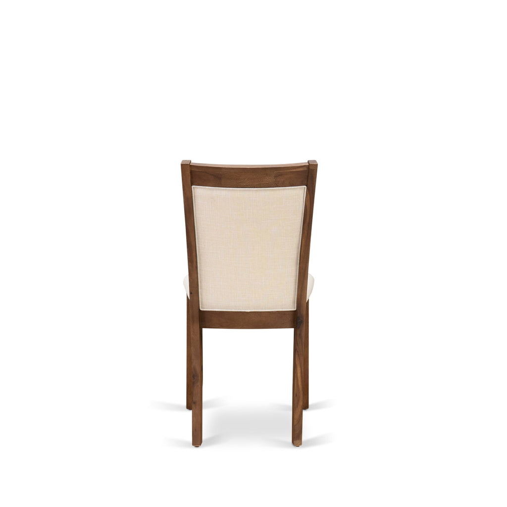 X727M2O5P-9 9-Piece Contemporary Dining Ensemble with Wooden Table & Luxe Upholstered Seats