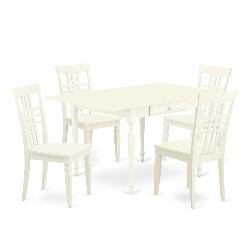 Elegant MZLG5-KKI-R Five-Piece Dining Ensemble with Convertible Tabletop & Seats - Driftwood Finish
