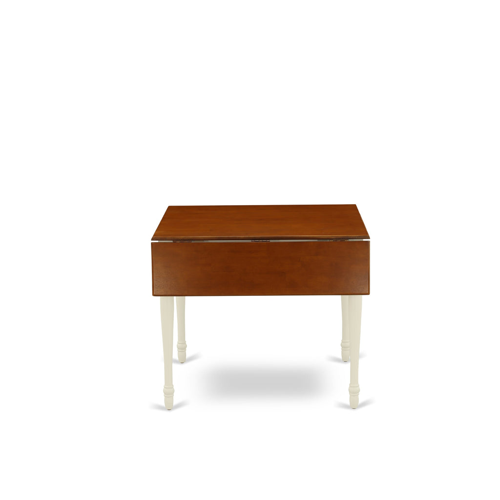 MZAV5-HC6-D Ensemble 5-Piece Rectangle Table with Dropleaf & 4 Chairs, 36x54, Cherry & Creamy