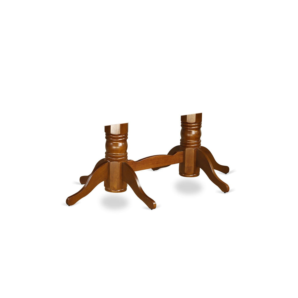 Napoleon Double Table Pedestal In saddle brown