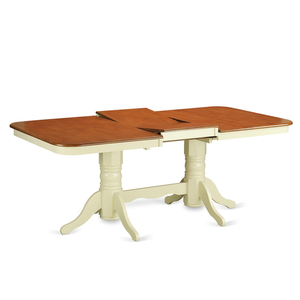 NAT-WWD-IC Classic Napoleon Table 40x78 Rectangle with Butterfly Leaf - Double Pedestal