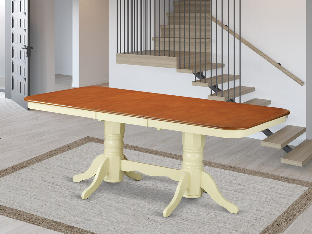 NAT-WWD-IC Classic Napoleon Table 40x78 Rectangle with Butterfly Leaf - Double Pedestal