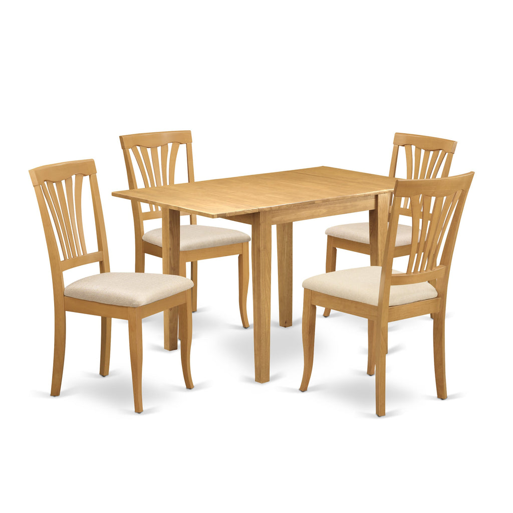 Enjoy a Sophisticated Dining Experience with NDAV5-SBG-9 Rectangular Table and 4 Linen-Finished Chairs