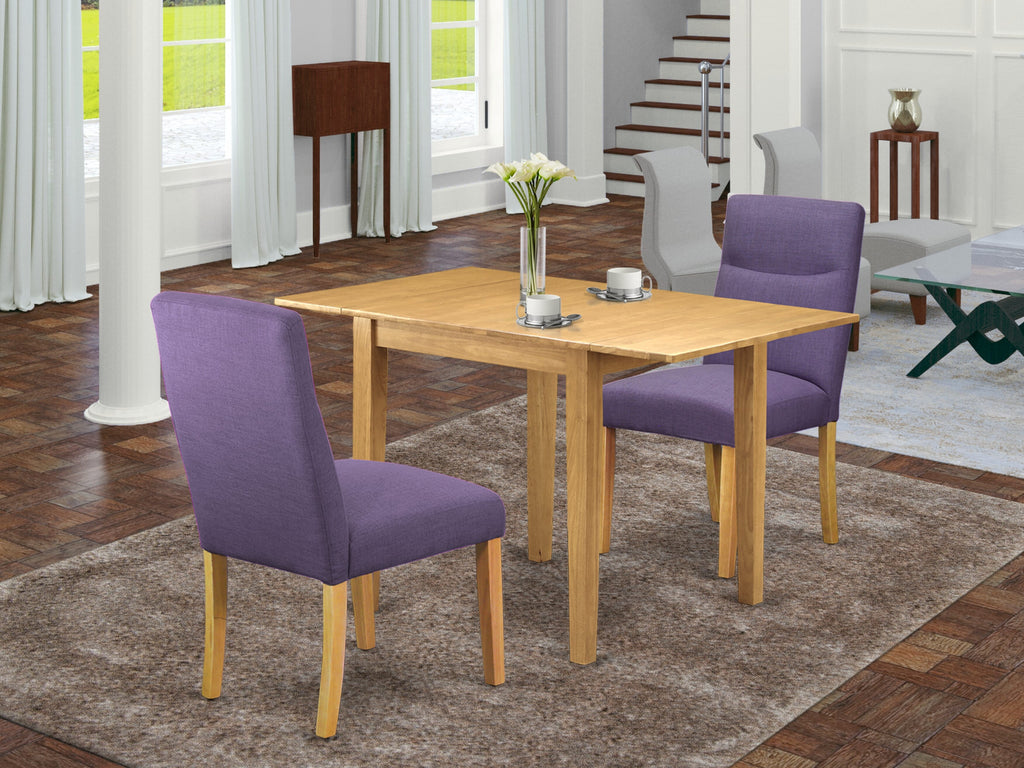 3-Piece Dining Set Compact Table & Two Chairs,  NDBE3-B6M-Y8, For Cozy Kitchens