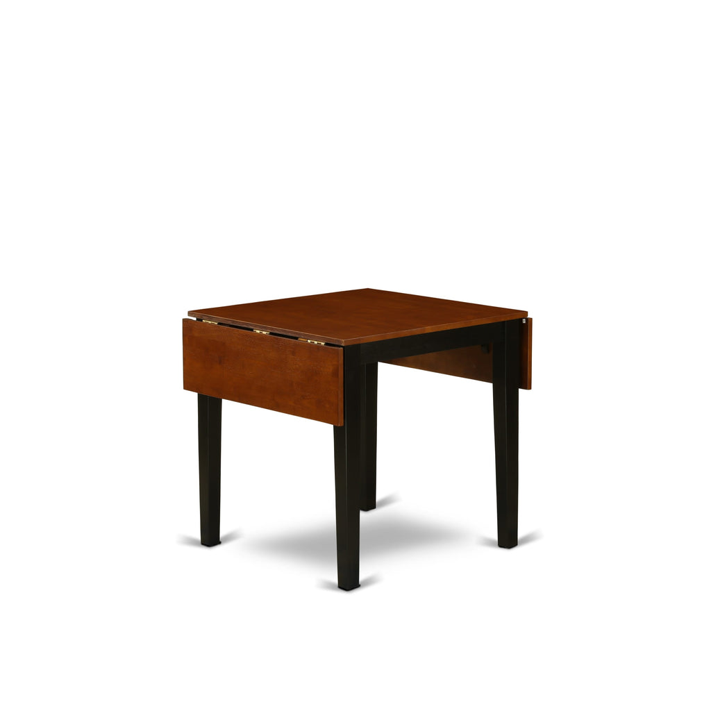 NDDA5-MXN-9 5-Piece Dining Ensemble with Dropleaf Table & 4 Chairs, Black & Cherry Finish, 30x48