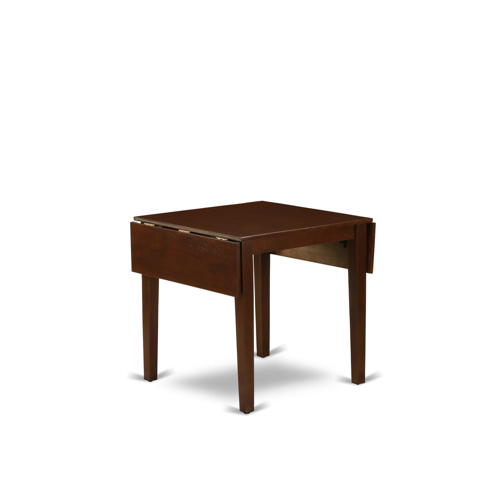 NDT-MFD-2 Stylish Dropleaf Rectangle Dining Table with Elegant Legs in Rich Mahogany, 30x48 Inch