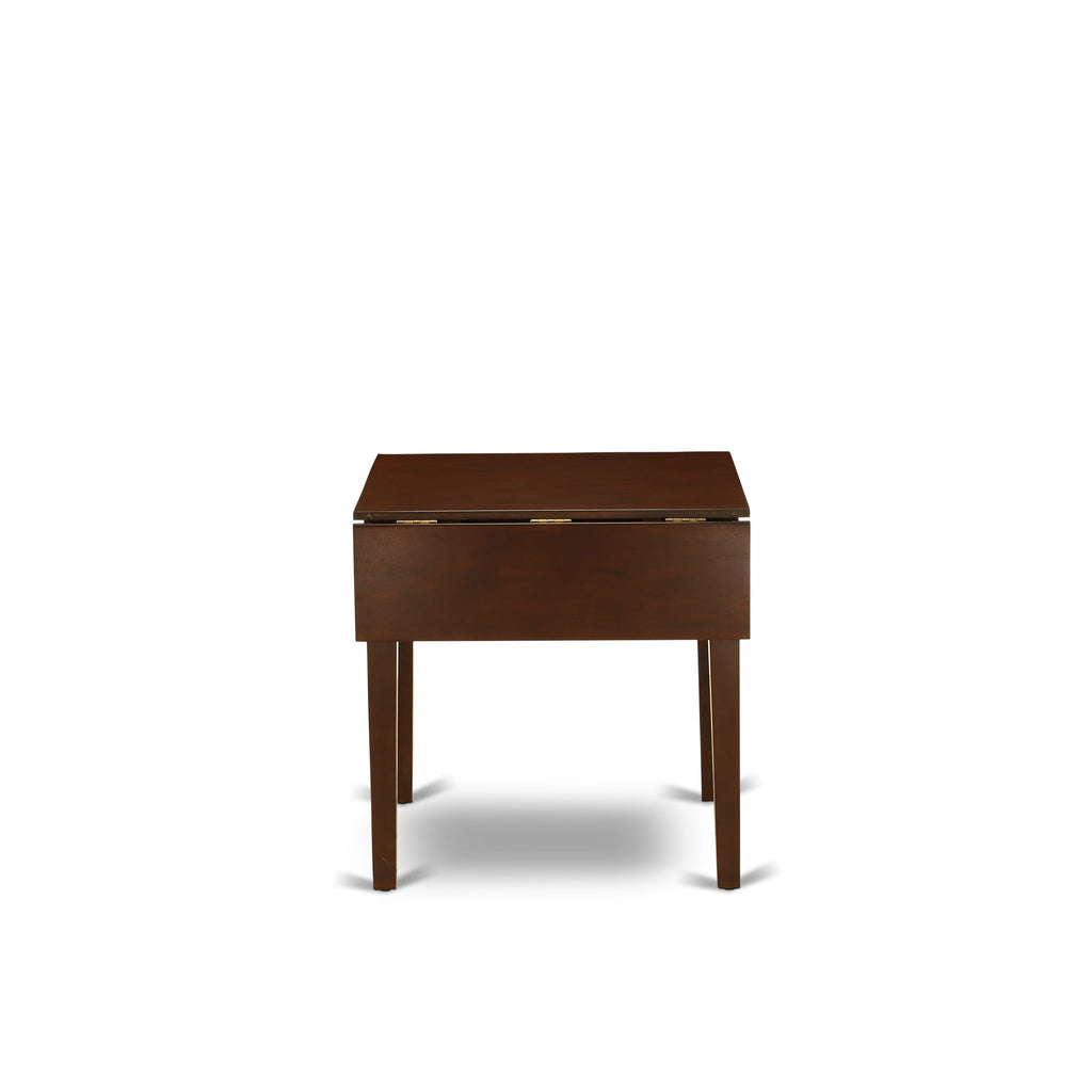 NDT-MFD-2 Stylish Dropleaf Rectangle Dining Table with Elegant Legs in Rich Mahogany, 30x48 Inch