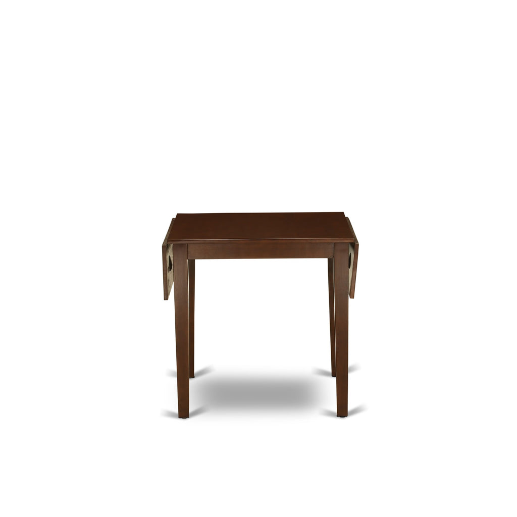 NDT-MFD-2 Stylish Dropleaf Rectangle Dining Table with Elegant Legs in Rich Mahogany, 30x48 Inch