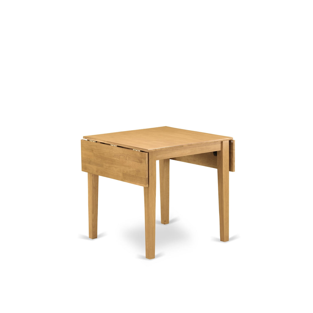 Elegant Oak Dropleaf Dining Table - Model NDT-OPO-U, 30x48 Inch with Sleek Legs