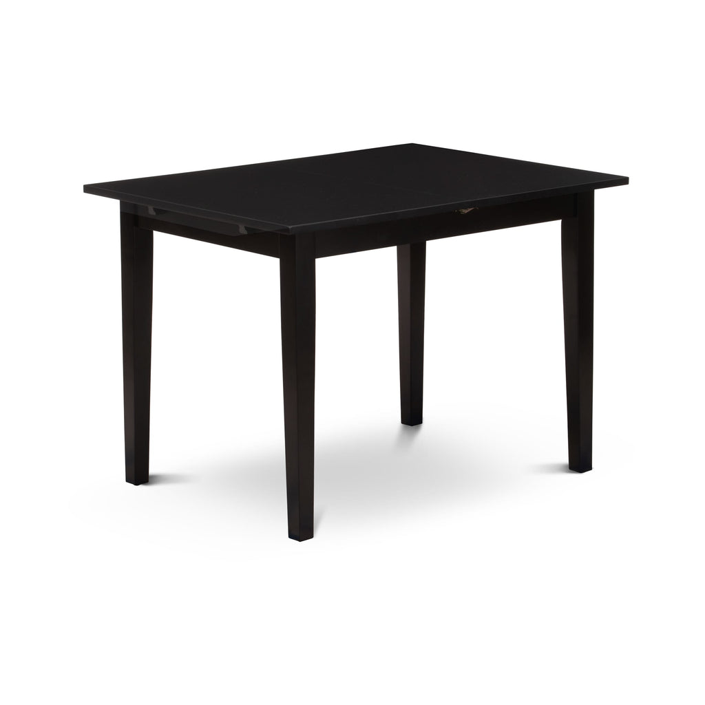 NOAV5-O5Y-QR 5-Piece Dining Ensemble with Rectangle Table and Leather-Style Seats, 32x54, Black