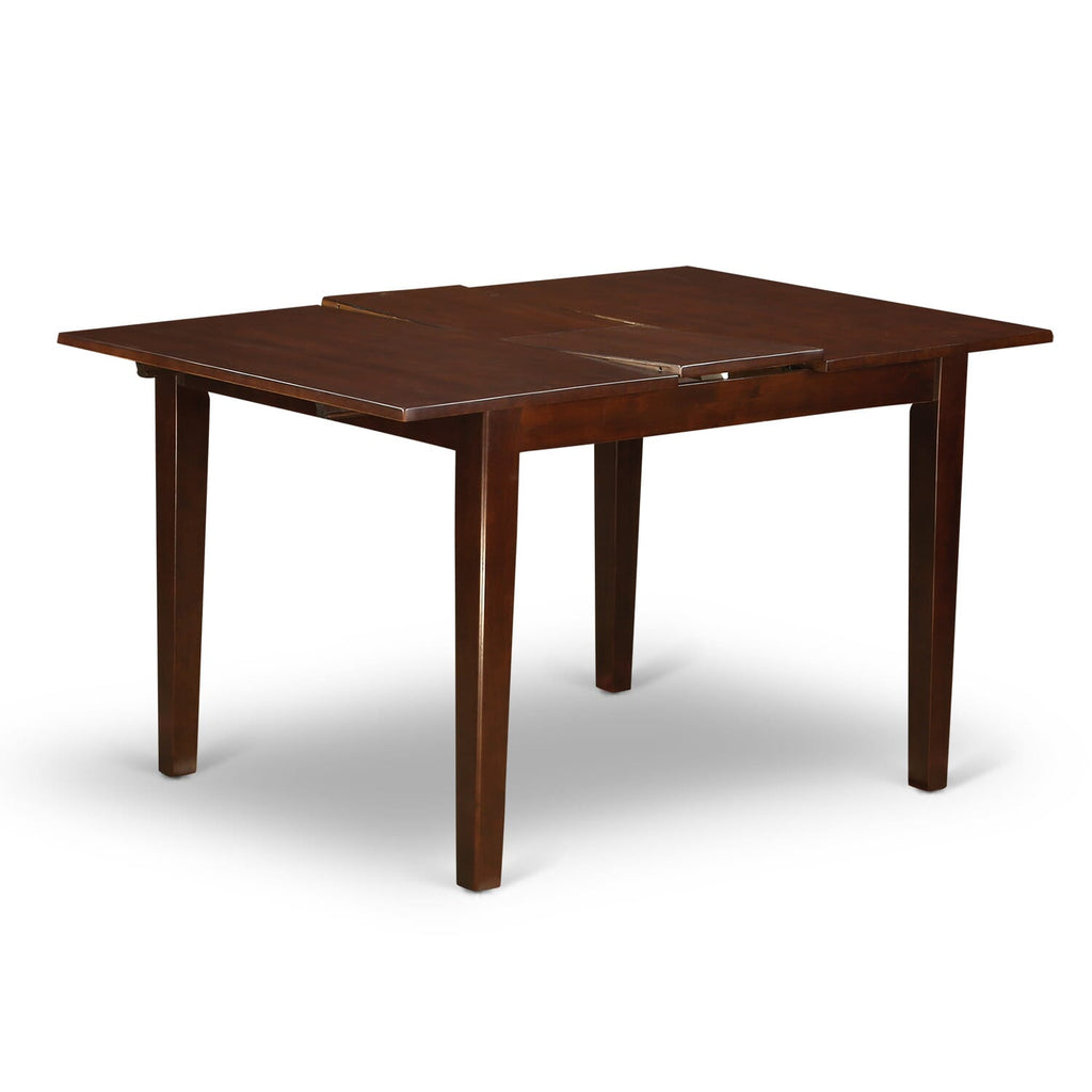 NODA3-SM9-S 3 Piece Compact Dining Set Rectangle Table & Two Chairs, 32x54 Inch, Elegant Mahogany