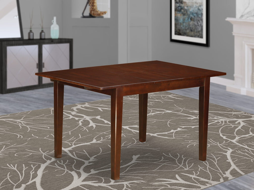 NFT-MY0-6 Stylish Norfolk Rectangle Dining Table Top with Expanding Butterfly Leaf in Rich Mahogany, 32x54