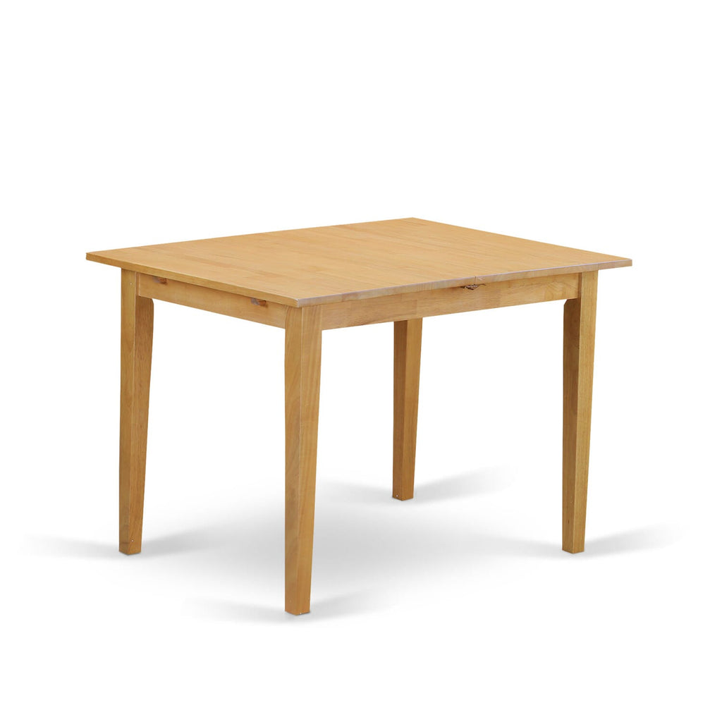 NOAV5-7WI-N 7 Piece Dining Ensemble with Expandable Table and Linen Seating for Four - Oak Finish