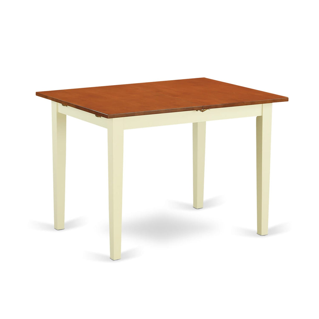 NOAV5-8MV-1 Chic 5-Piece Dining Ensemble with Expandable Table & Chairs Set in Buttermilk Cherry Finish