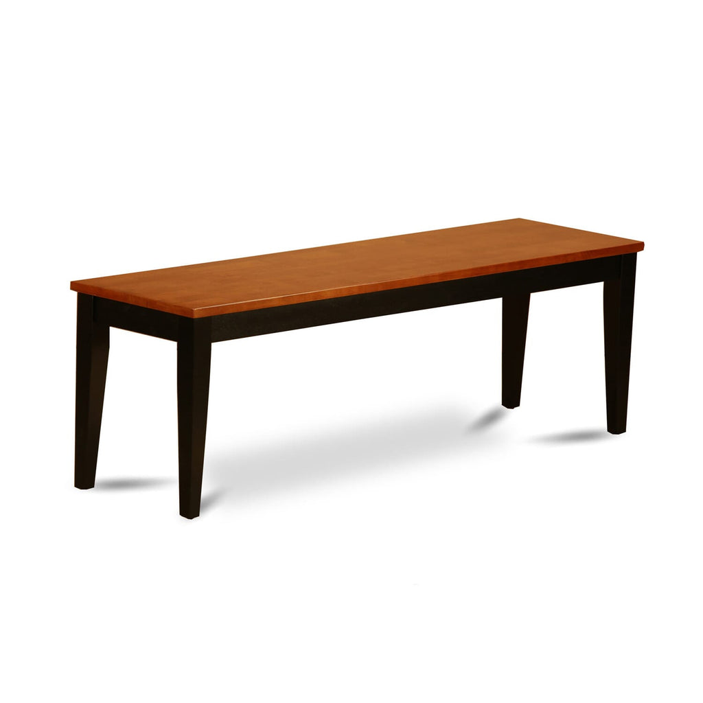 WEDA67-9OV-T 6-Piece Dining Ensemble Featuring Butterfly Leaf Table, 4 Chairs, Bench, Black & Cherry