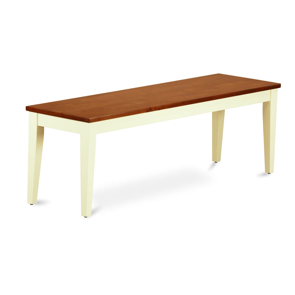 WEDA6Y-BVT-D Deluxe 6-PC Dining Ensemble Rectangle Table, Butterfly Leaf, Chairs & Bench, Buttermilk & Cherry