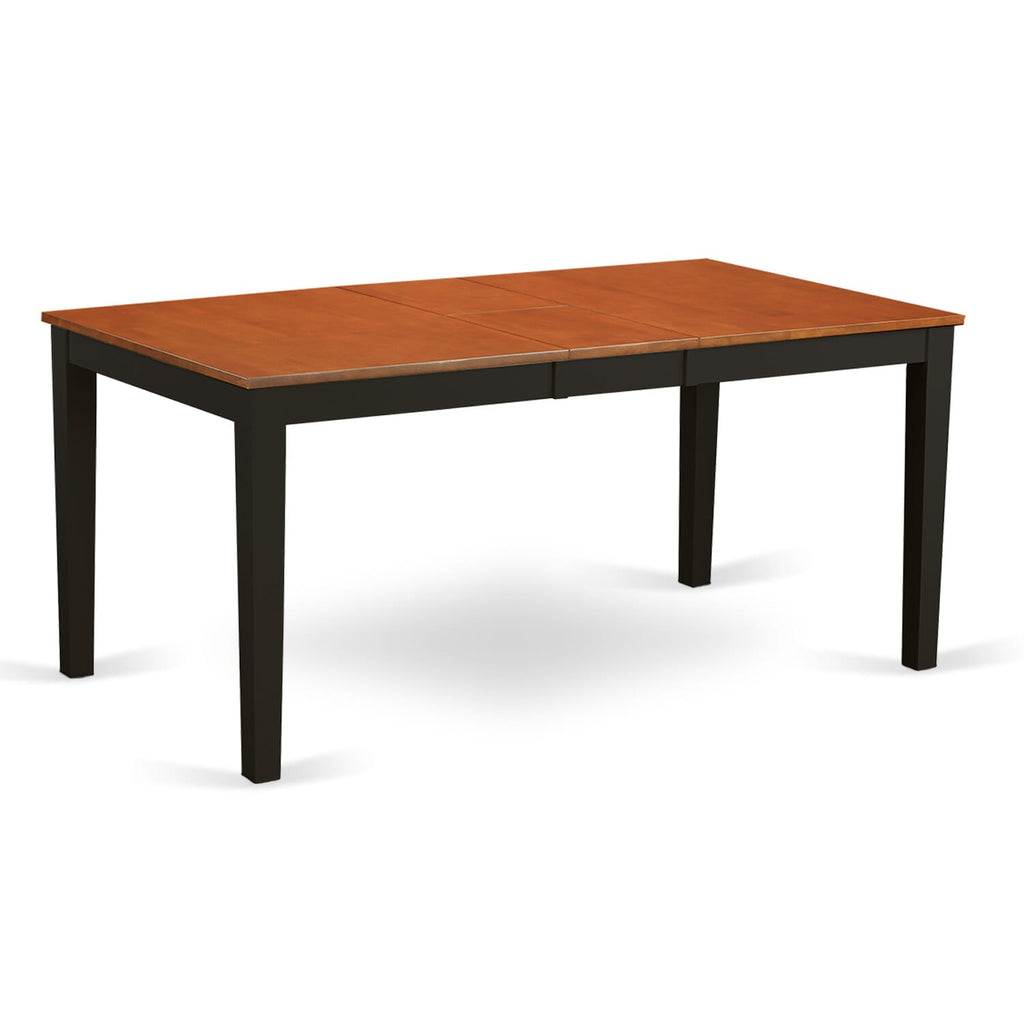 NIPF7-XBS-O 7-Piece Dining Ensemble Including Rectangular Table with Extendable Leaf and 6 Charcoal & Reddish Brown Chairs