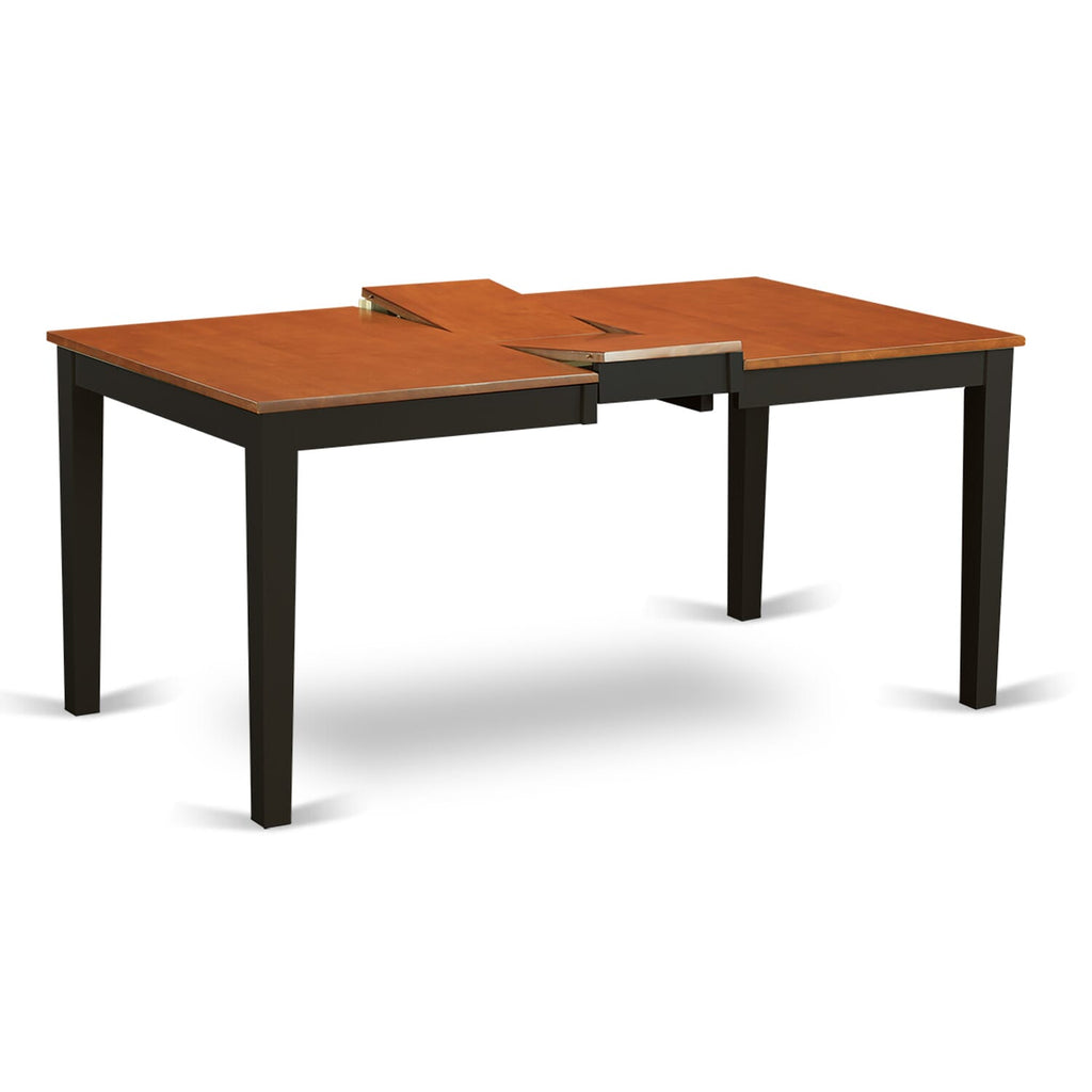 NIPF7-XBS-O 7-Piece Dining Ensemble Including Rectangular Table with Extendable Leaf and 6 Charcoal & Reddish Brown Chairs