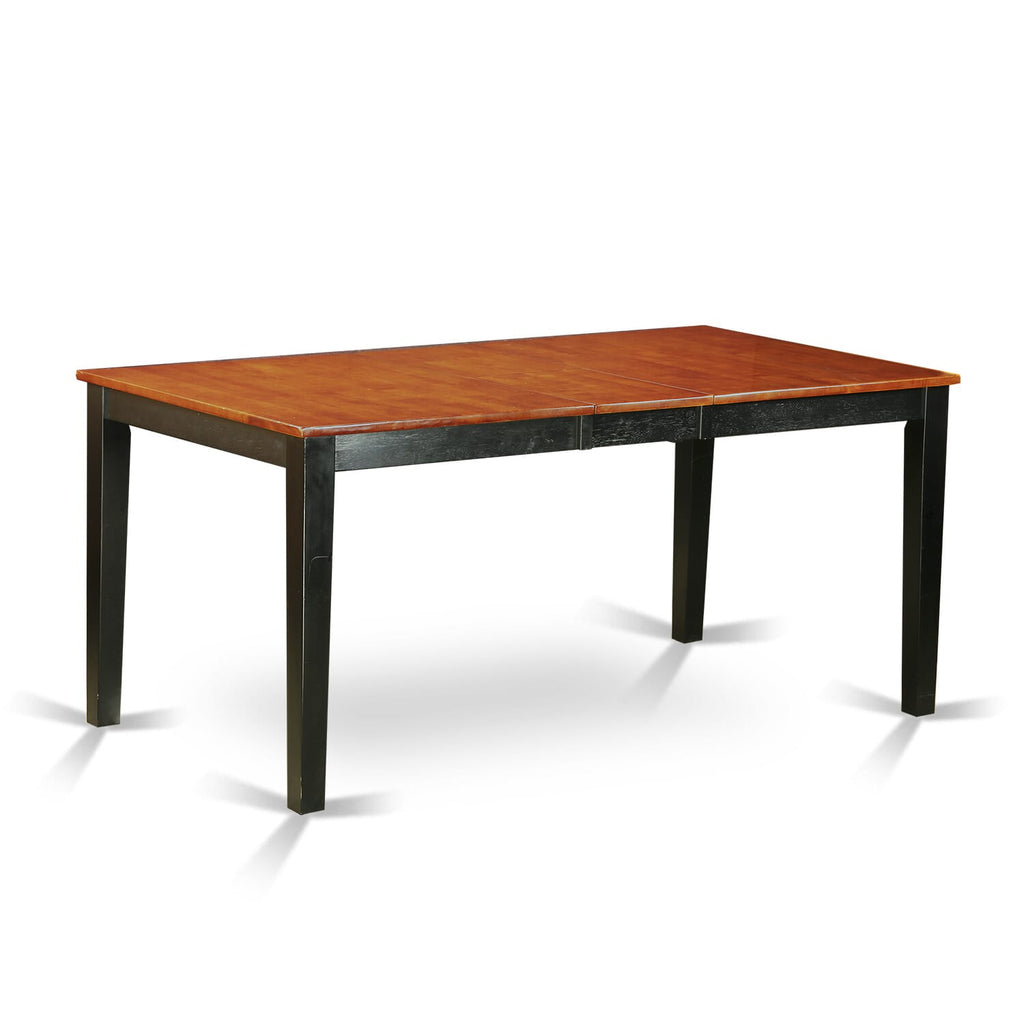 NIPF7-XBS-O 7-Piece Dining Ensemble Including Rectangular Table with Extendable Leaf and 6 Charcoal & Reddish Brown Chairs