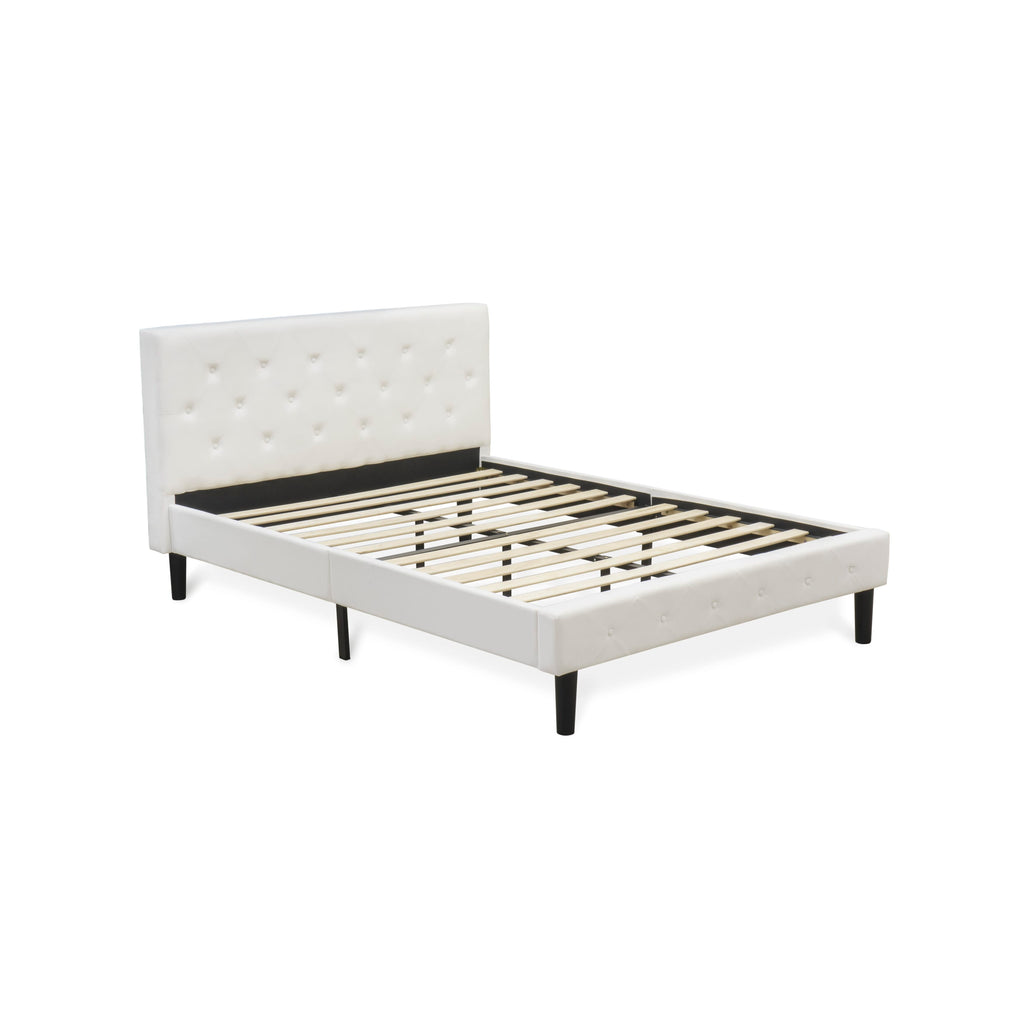 NL19Q-8SNXA Three-Piece Bedroom Ensemble with Tufted Queen Bed & Green Accent Nightstand