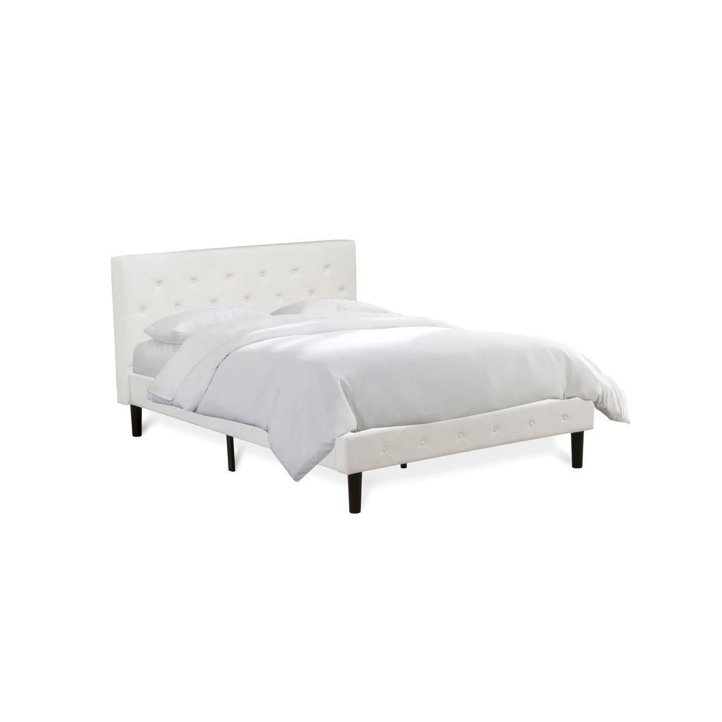 NL19Q-8SNXA Three-Piece Bedroom Ensemble with Tufted Queen Bed & Green Accent Nightstand