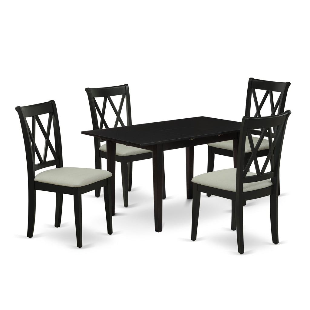 NOCL5-STU-J Elegant Modern Dining Set Adjustable Table & Plush Seating for Four