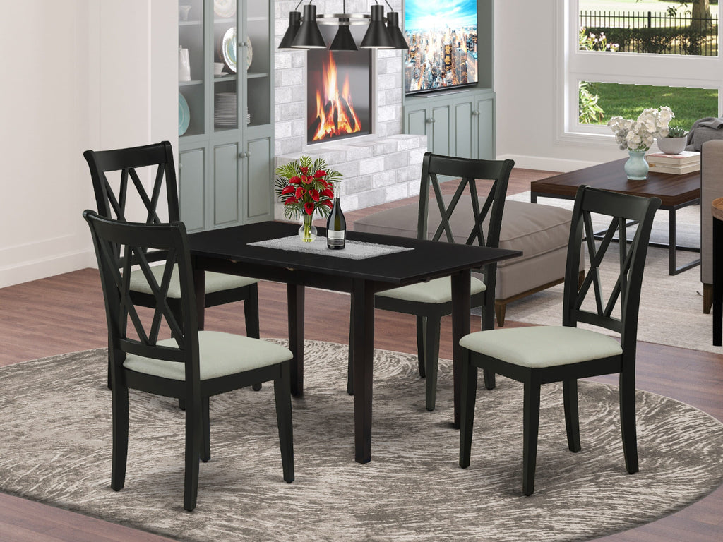 NOCL5-STU-J Elegant Modern Dining Set Adjustable Table & Plush Seating for Four