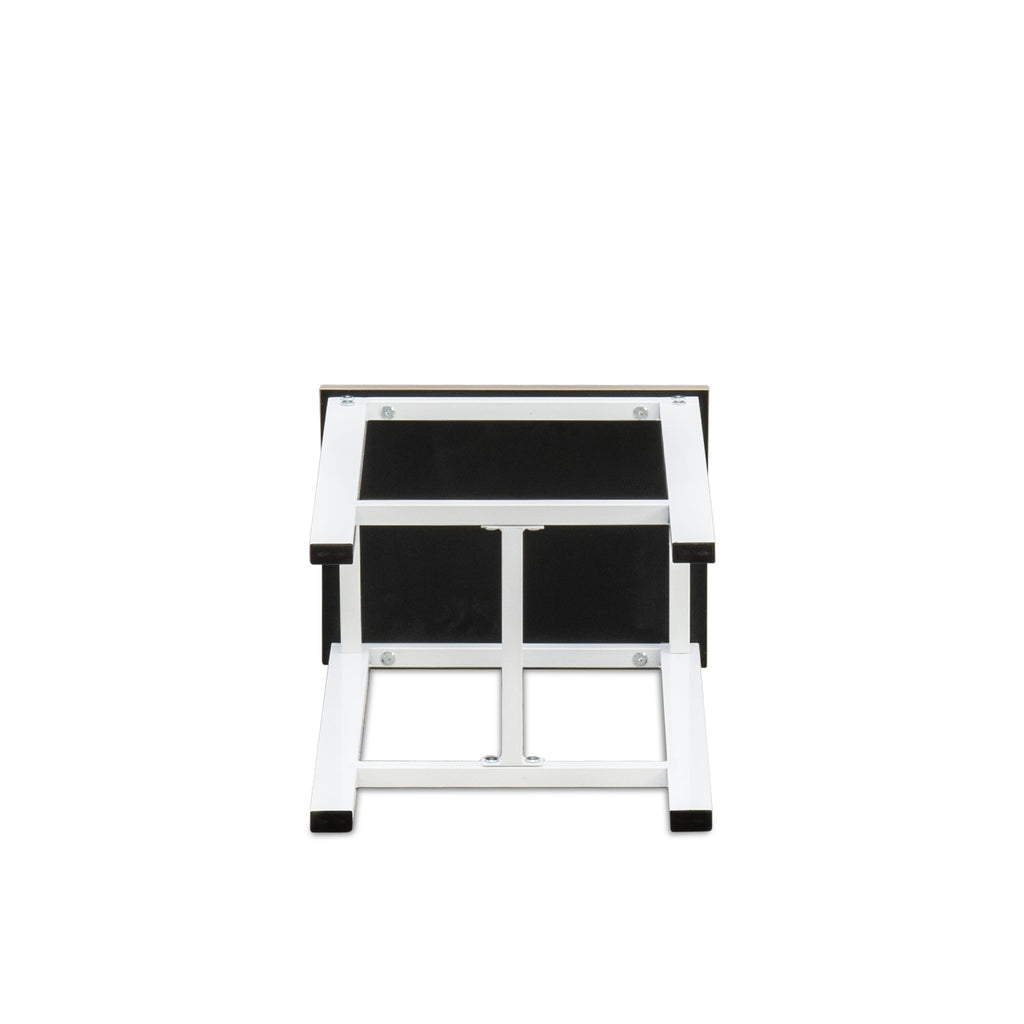 NODSWMO 5-Piece Counter Dining Ensemble with Rectangle Table & 4 White Backless Stools