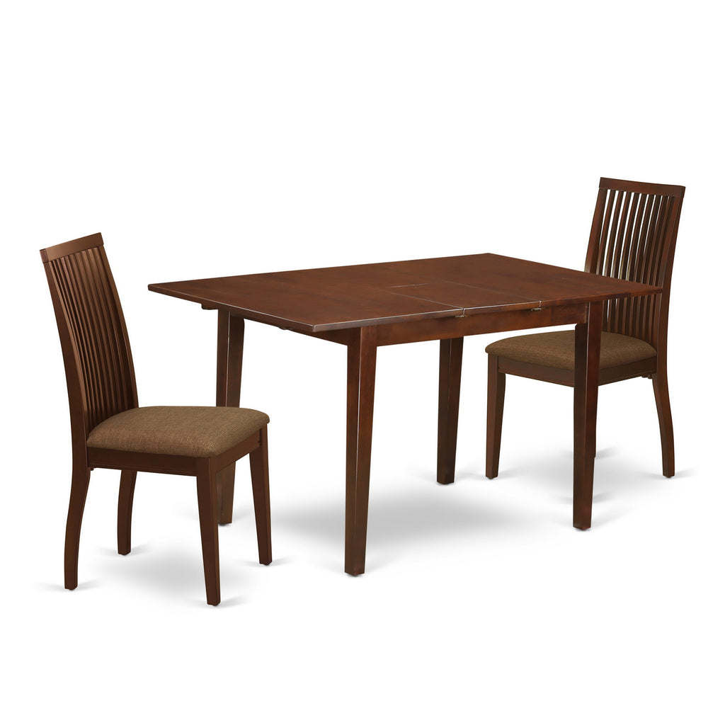 NOIP3-G1B-F Versatile Dining Ensemble Expanding Table & Upholstered Seat Set for Compact Spaces
