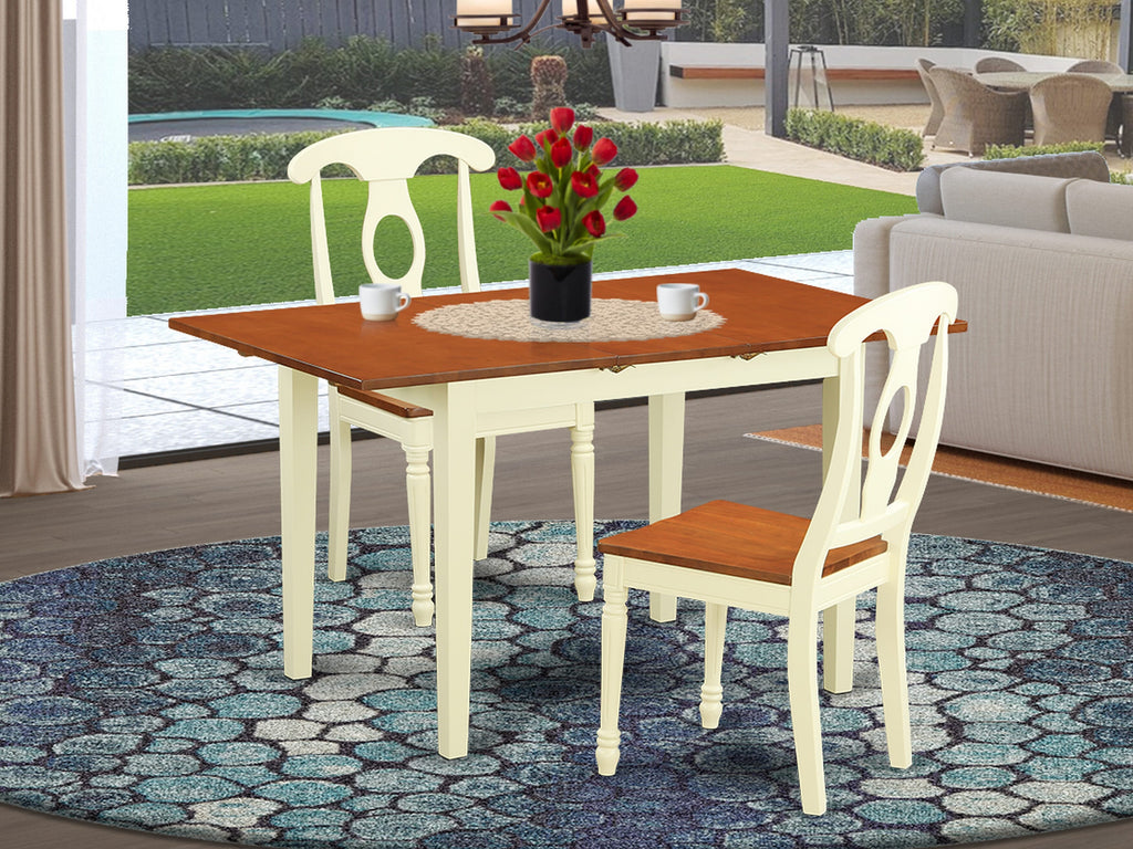 3 Piece Dining Set NOKE3-A5T-A for Small Spaces with Rectangular Table & Chairs