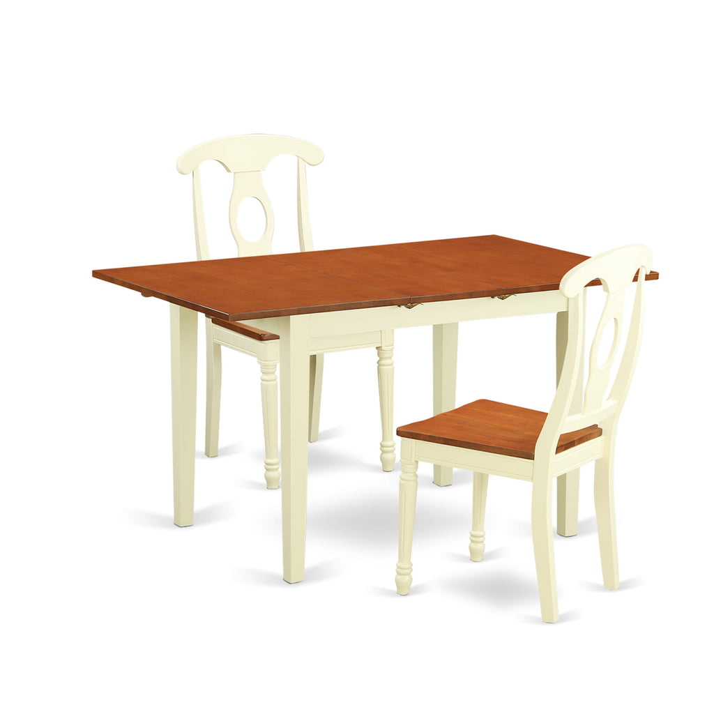 3 Piece Dining Set NOKE3-A5T-A for Small Spaces with Rectangular Table & Chairs