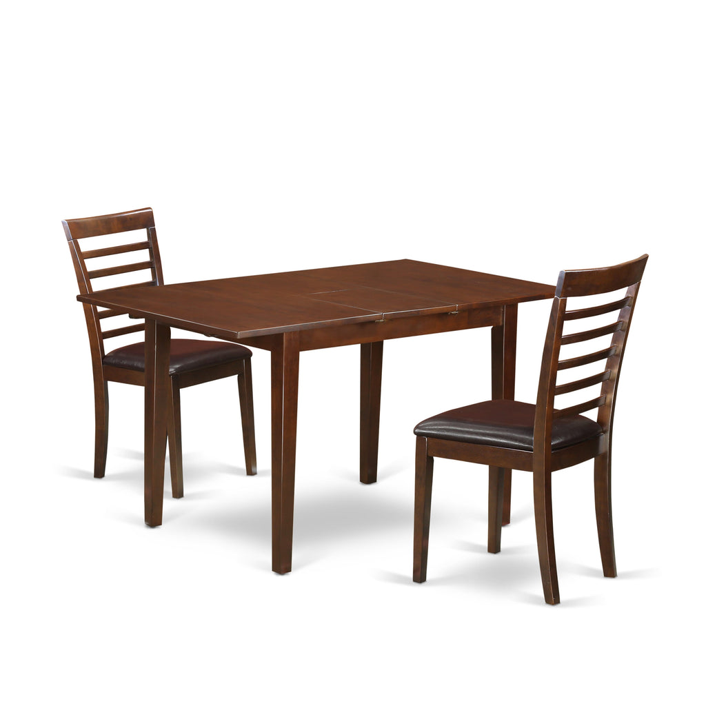 Transform Your Dining NOML3-PBD-RE, 3-Piece Set with Expandable Table and Stylish Seating