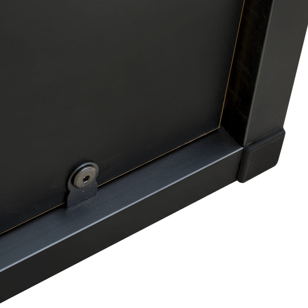 NWCTBPN Norwich Coffee Table - Mid Century 2-Tier Side Table for Bedroom, Black Frame & Wood Laminate
