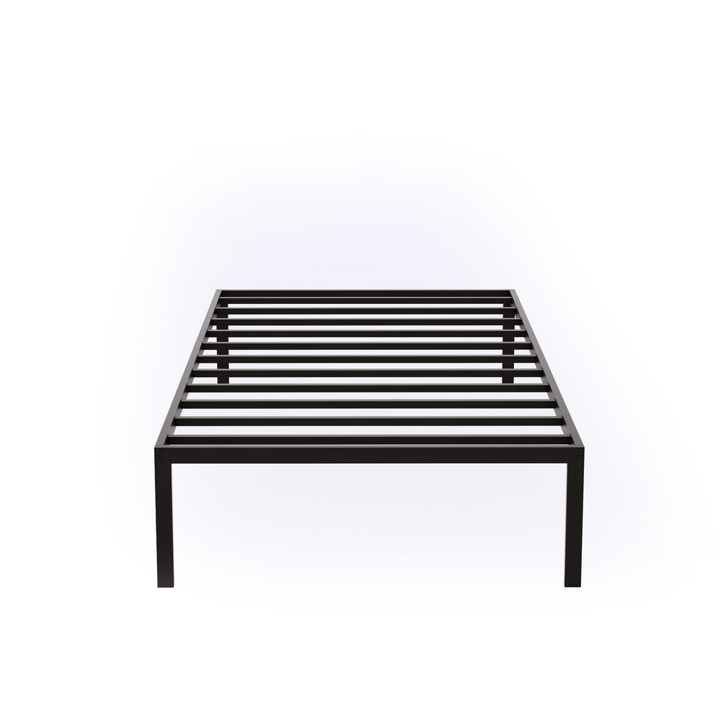 Stylish NWTBBSP Norwich Contemporary Bed with Sleek Black Powder Coating and Four Metal Legs