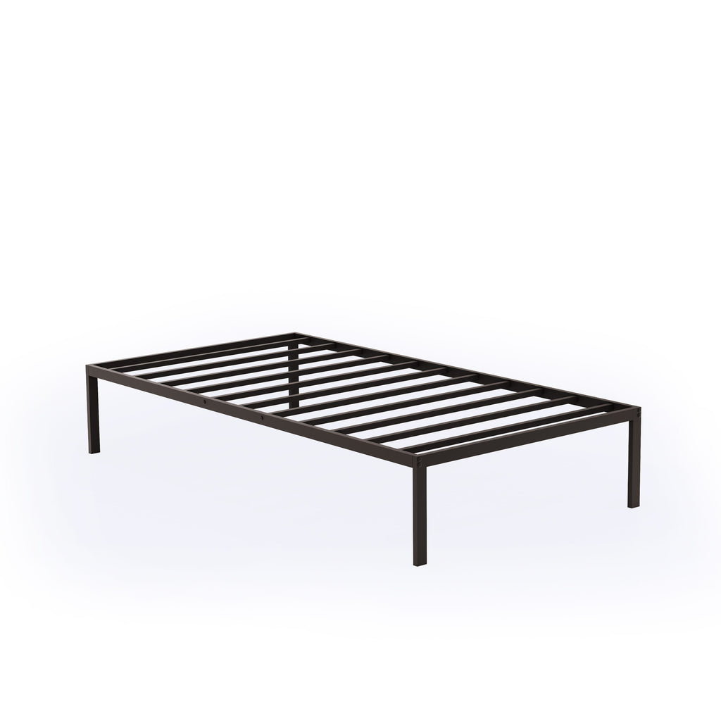 Stylish NWTBBSP Norwich Contemporary Bed with Sleek Black Powder Coating and Four Metal Legs