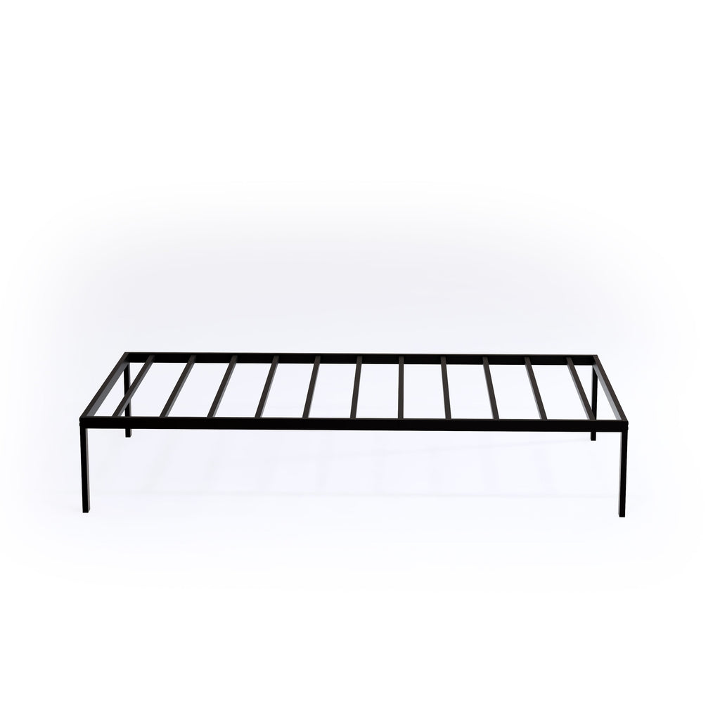 Stylish NWTBBSP Norwich Contemporary Bed with Sleek Black Powder Coating and Four Metal Legs