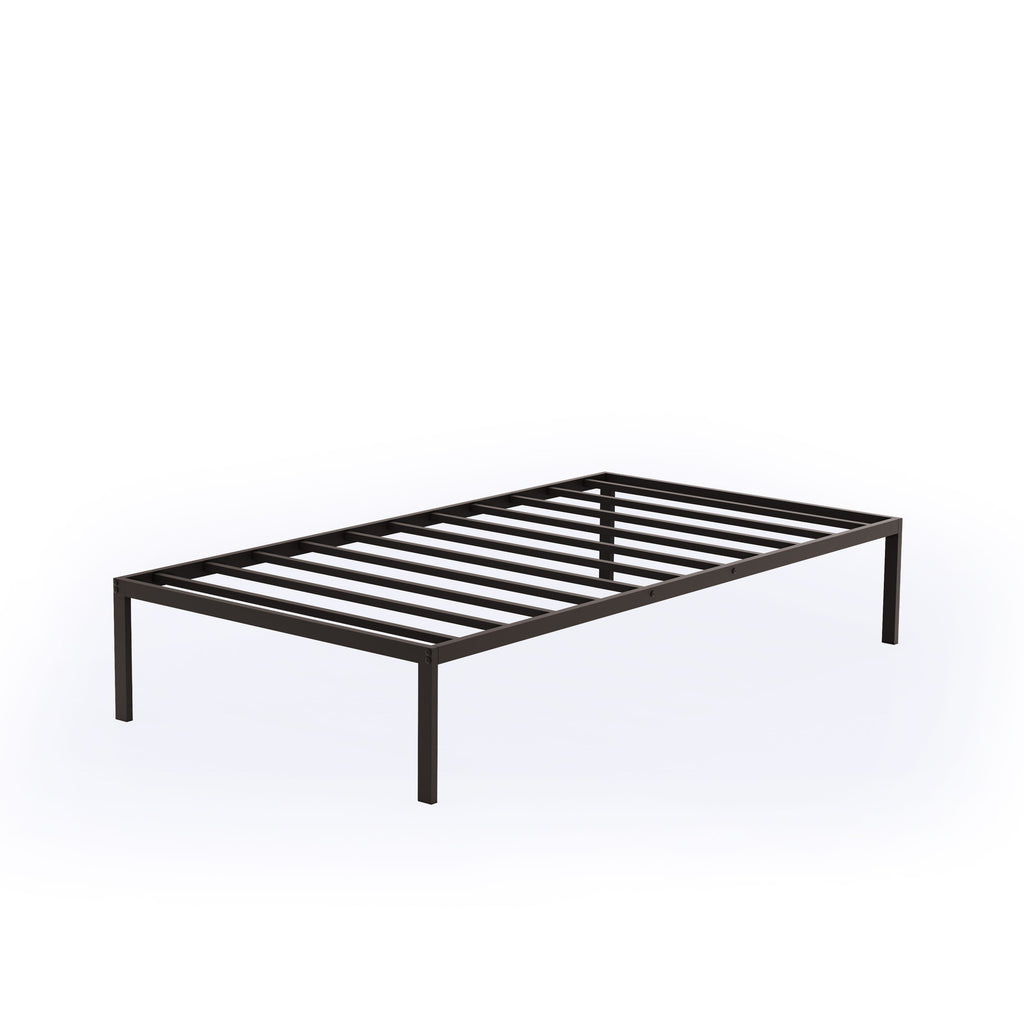 Stylish NWTBBSP Norwich Contemporary Bed with Sleek Black Powder Coating and Four Metal Legs